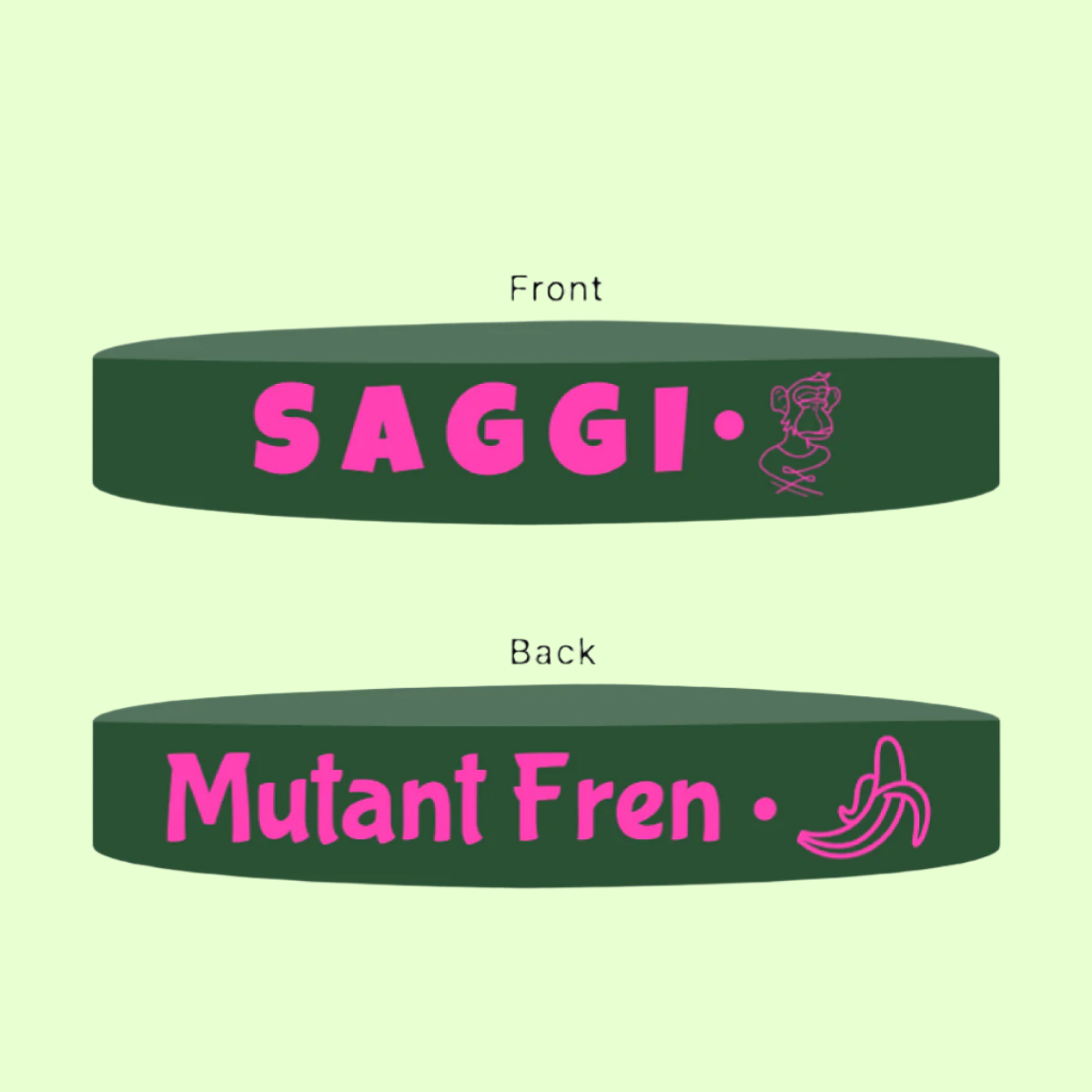 Dark Green Saggi Wristband