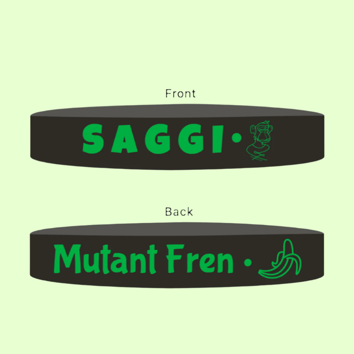 Black Saggi Wristband