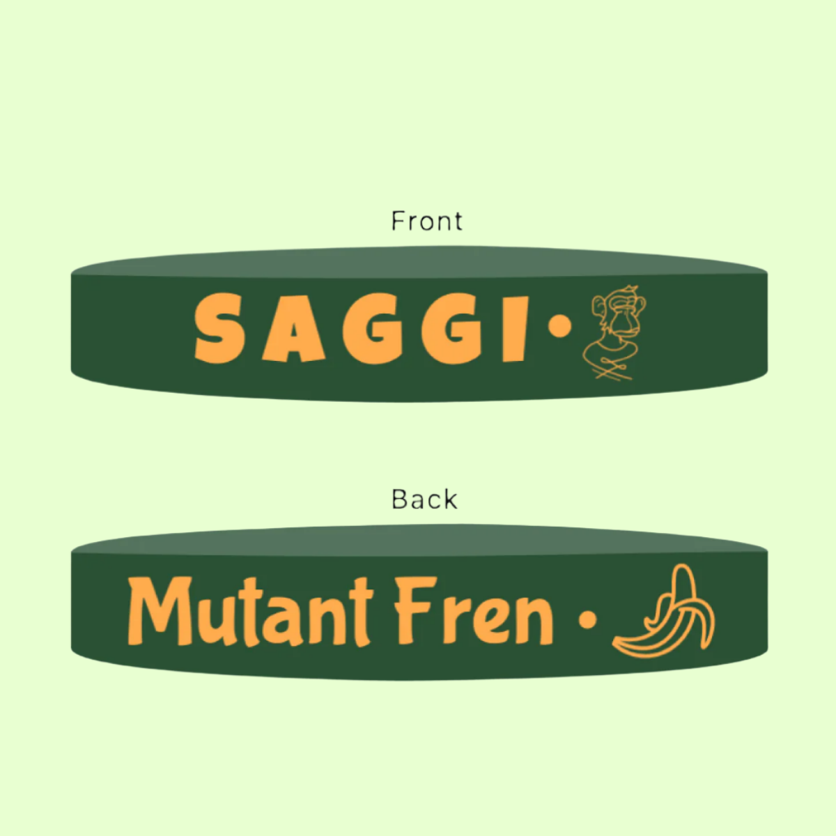 Dark Green Saggi Wristband