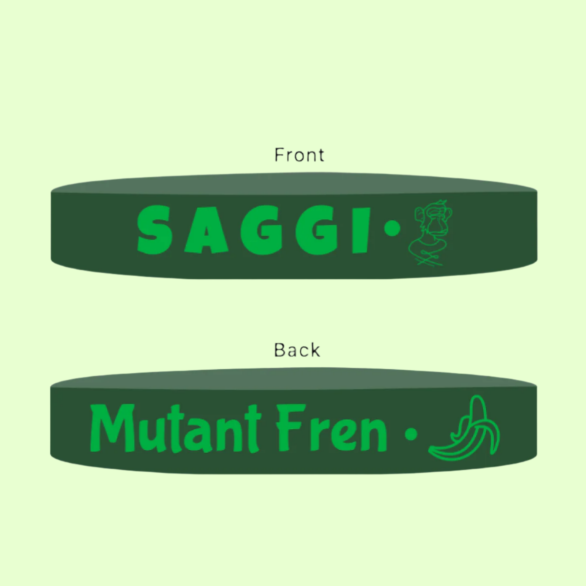 Dark Green Saggi Wristband