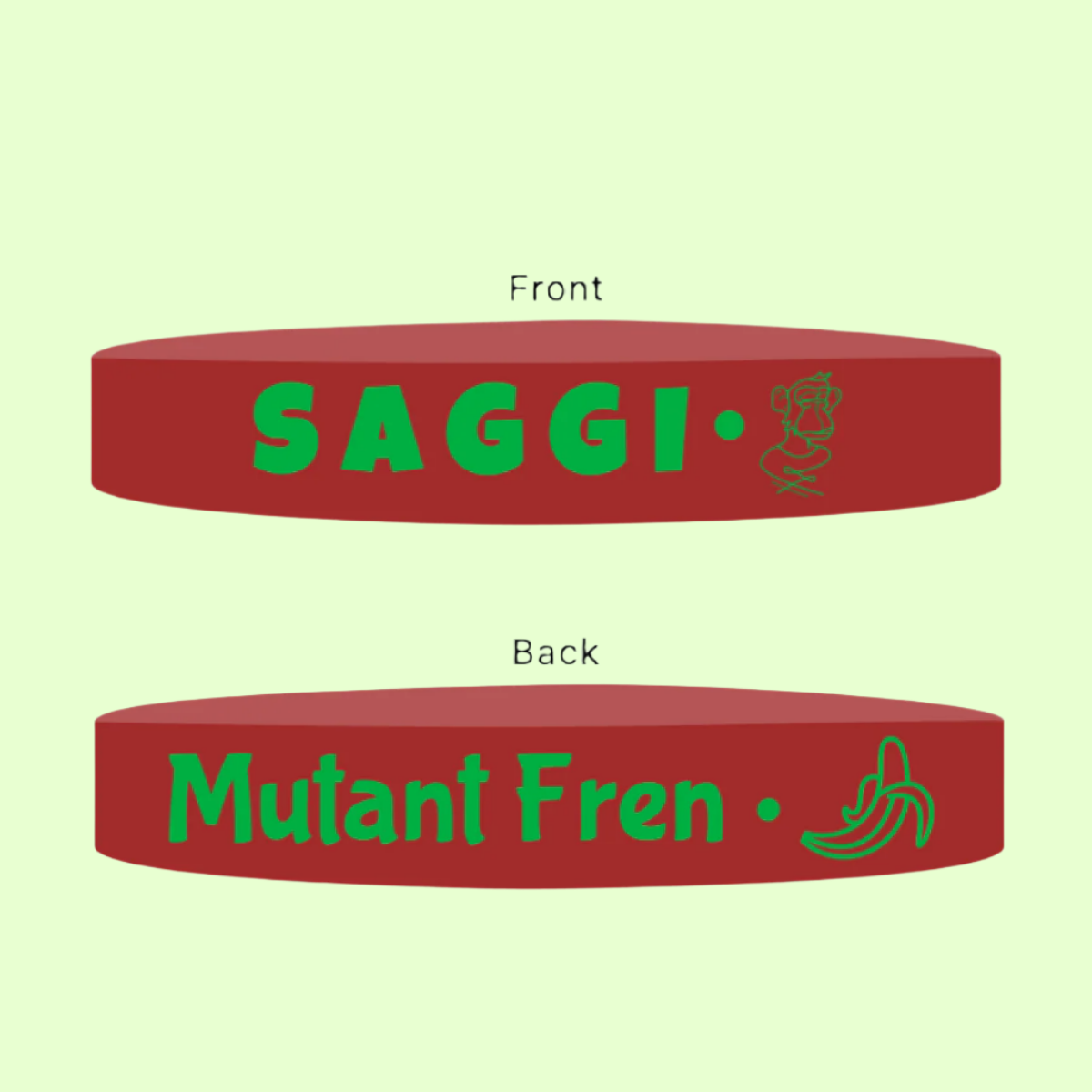 Burgundy Saggi Wristband