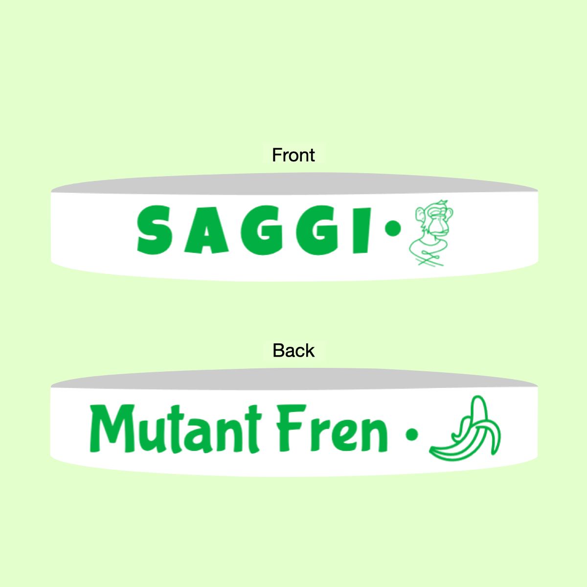 White Saggi Wristband