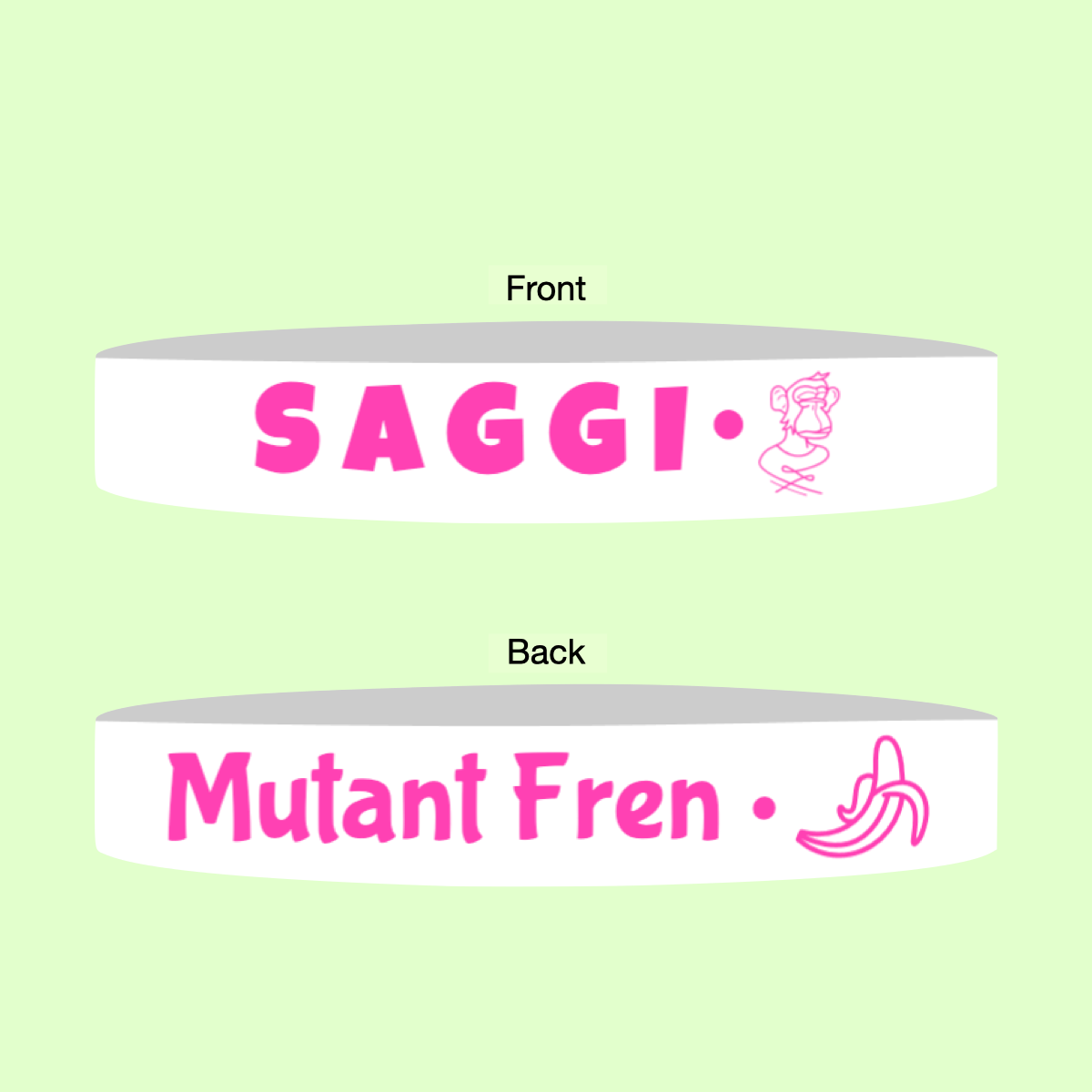 White Saggi Wristband
