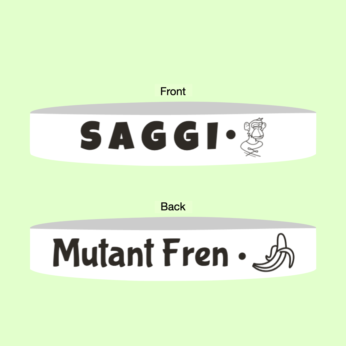 White Saggi Wristband